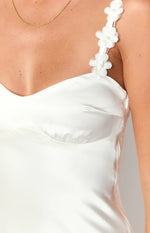 Marbelle White Satin Mini Dress