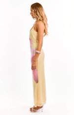 Marchelle Yellow Floral Sequin Maxi Dress Image