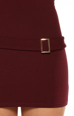 Marla Burgundy Micro Mini Dress