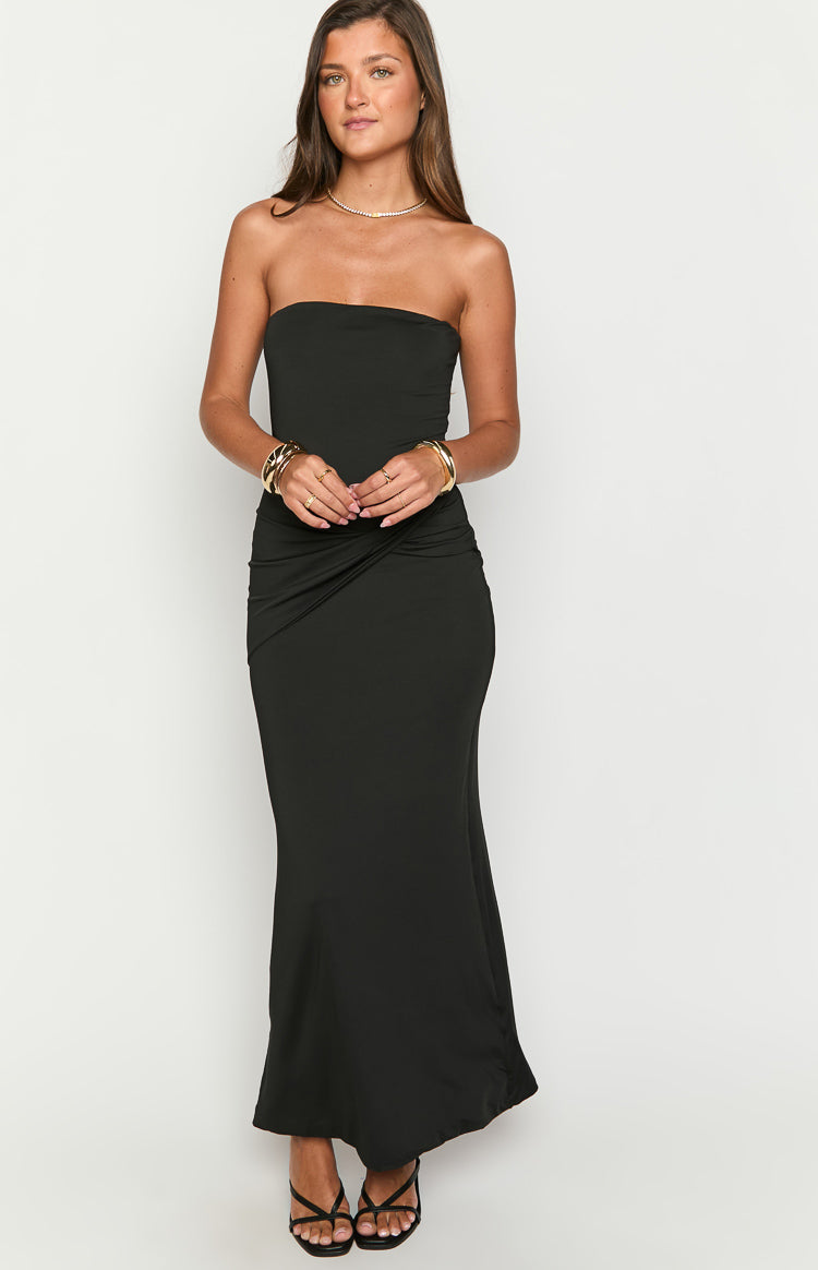Matilda Black Strapless Maxi Dress Image