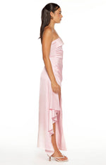 Merlo Light Pink Strapless Formal Maxi Dress Image