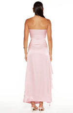 Merlo Light Pink Strapless Formal Maxi Dress Image