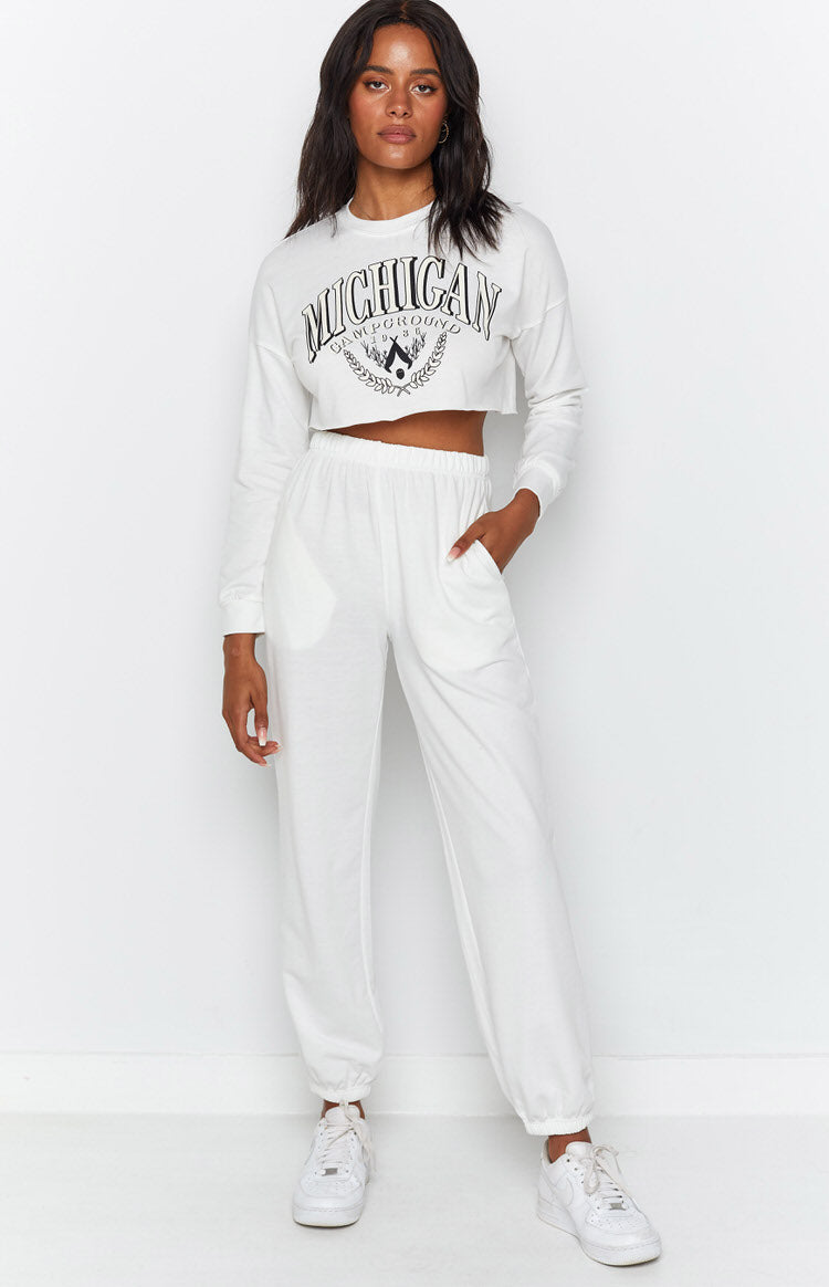 Michigan Camp Two Piece Lounge Set White Image