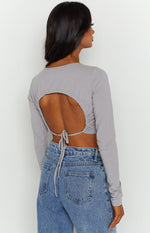 Milja Grey Open Back Top Image
