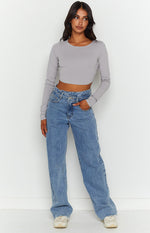 Milja Grey Open Back Top Image