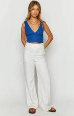 Mimosa Blue Lace Crop Top Image
