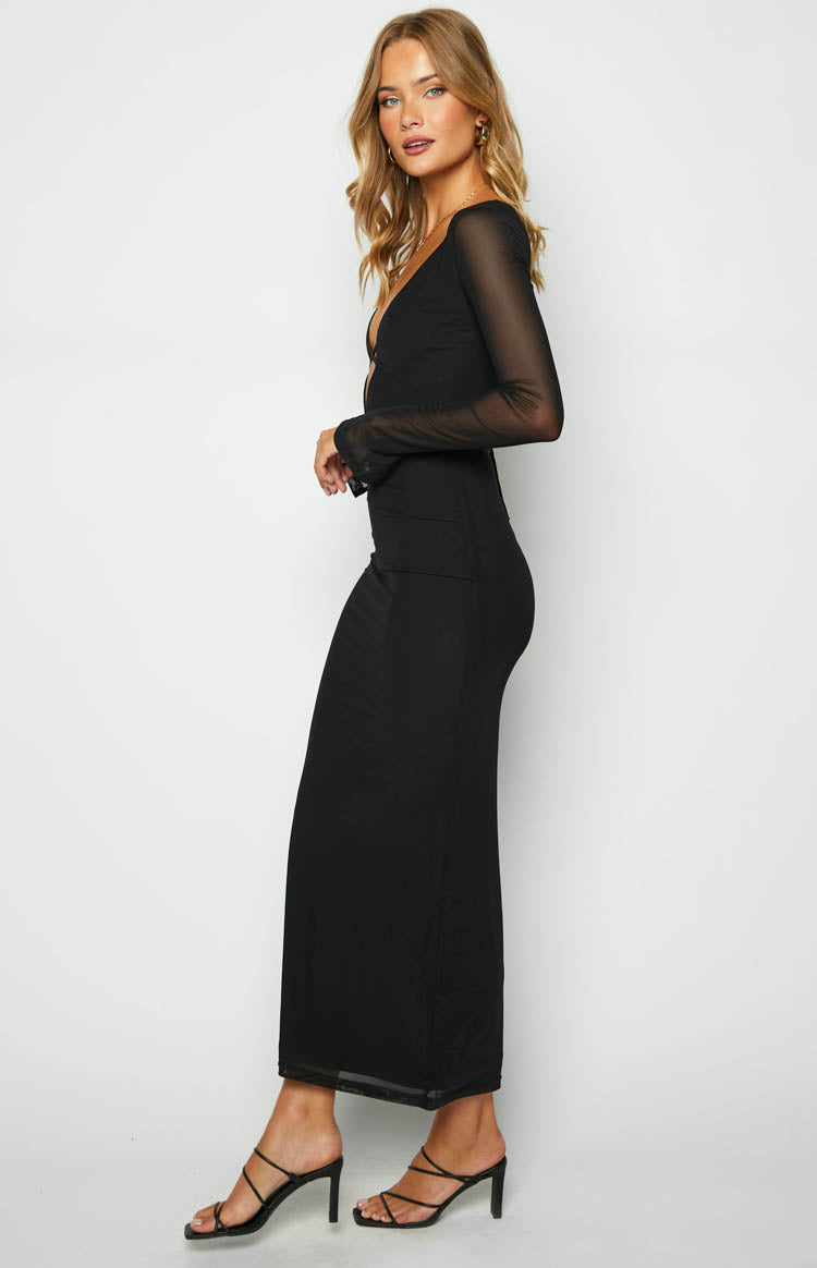 Monni Black Maxi Dress Image