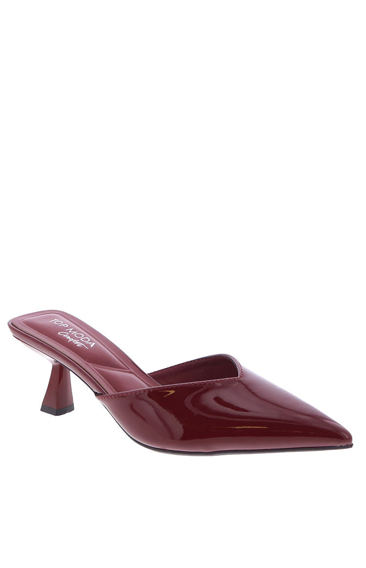Morley Cherry Red Patent Mule Heels Image