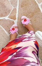 In Bloom Pink Floral Kitten Heels Image