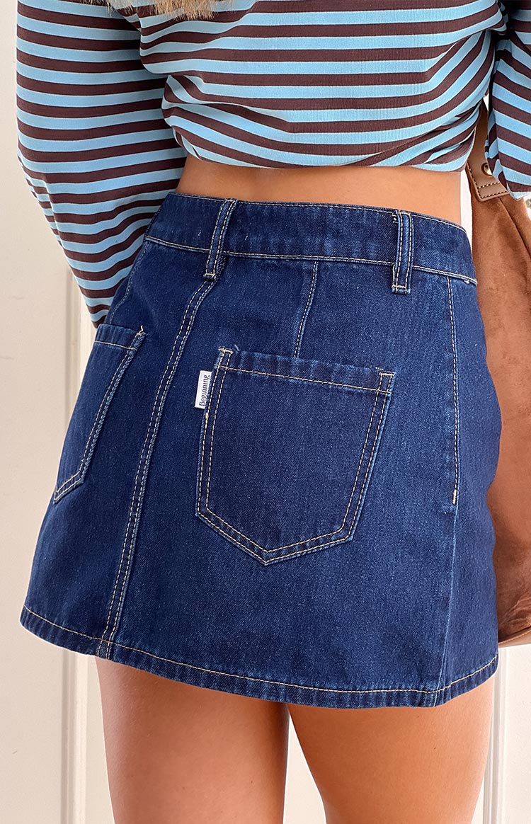 Penny Dark Denim Mini Skirt Image