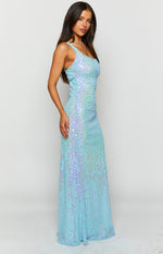 Nova Blue Sequin Maxi Dress Image