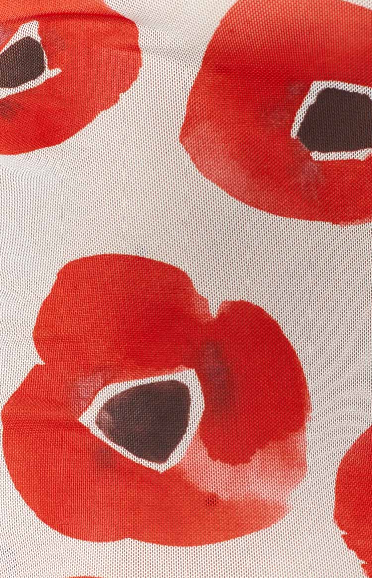 OMIGHTY Painted Flowers Mesh Dress Image