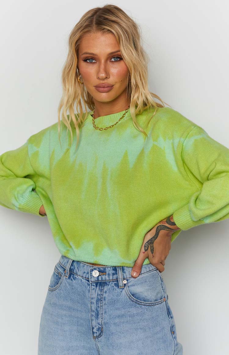 Overland Bleach Sweater Green Image