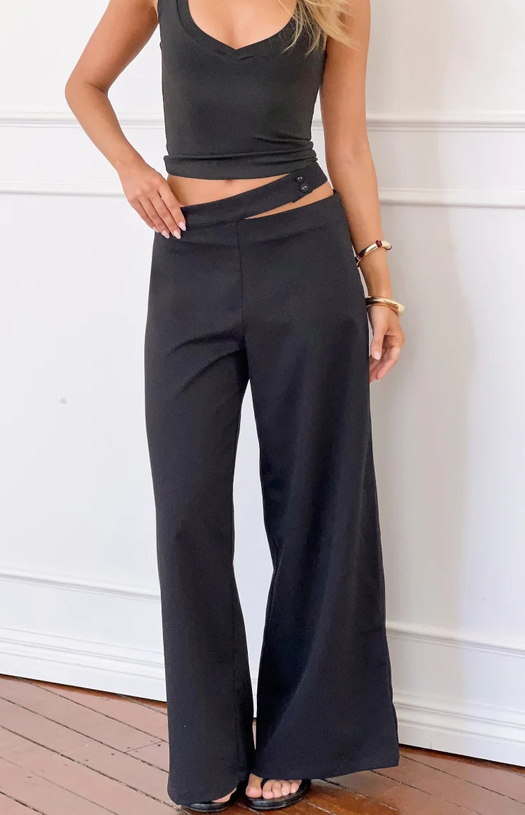 Oakley Black Asymmetric Waist Pants