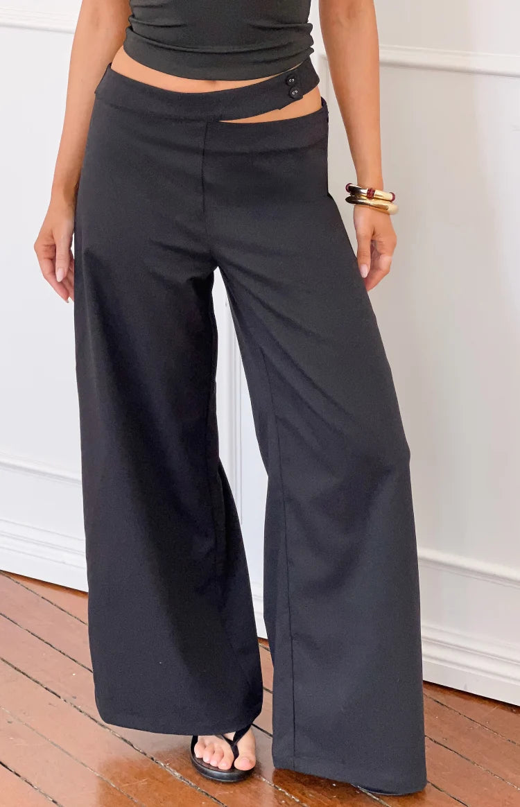 Oakley Black Asymmetric Waist Pants