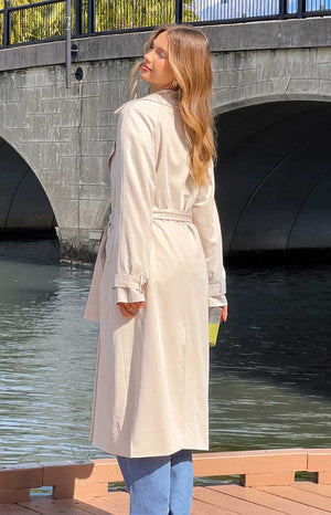 Orla Cream Belted Trench Coat