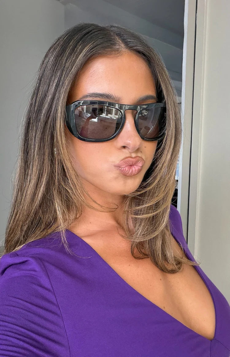 Otra Eyewear Charis Black Oversized Sunglasses