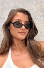Otra Eyewear Frankie Black Rectangle Sunglasses