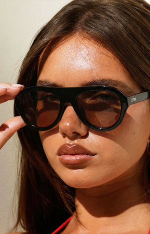 Otra Eyewear Maddy Black Aviator Sunglasses