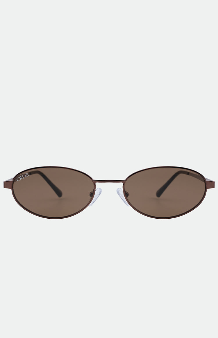 Otra Eyewear Rosie Brown Oval Sunglasses