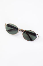 Otra Eyewear Echo Gold Tortoiseshell Round Sunglasses