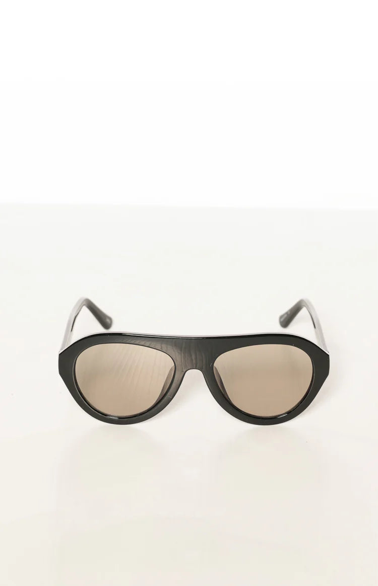 Otra Eyewear Maddy Black Aviator Sunglasses