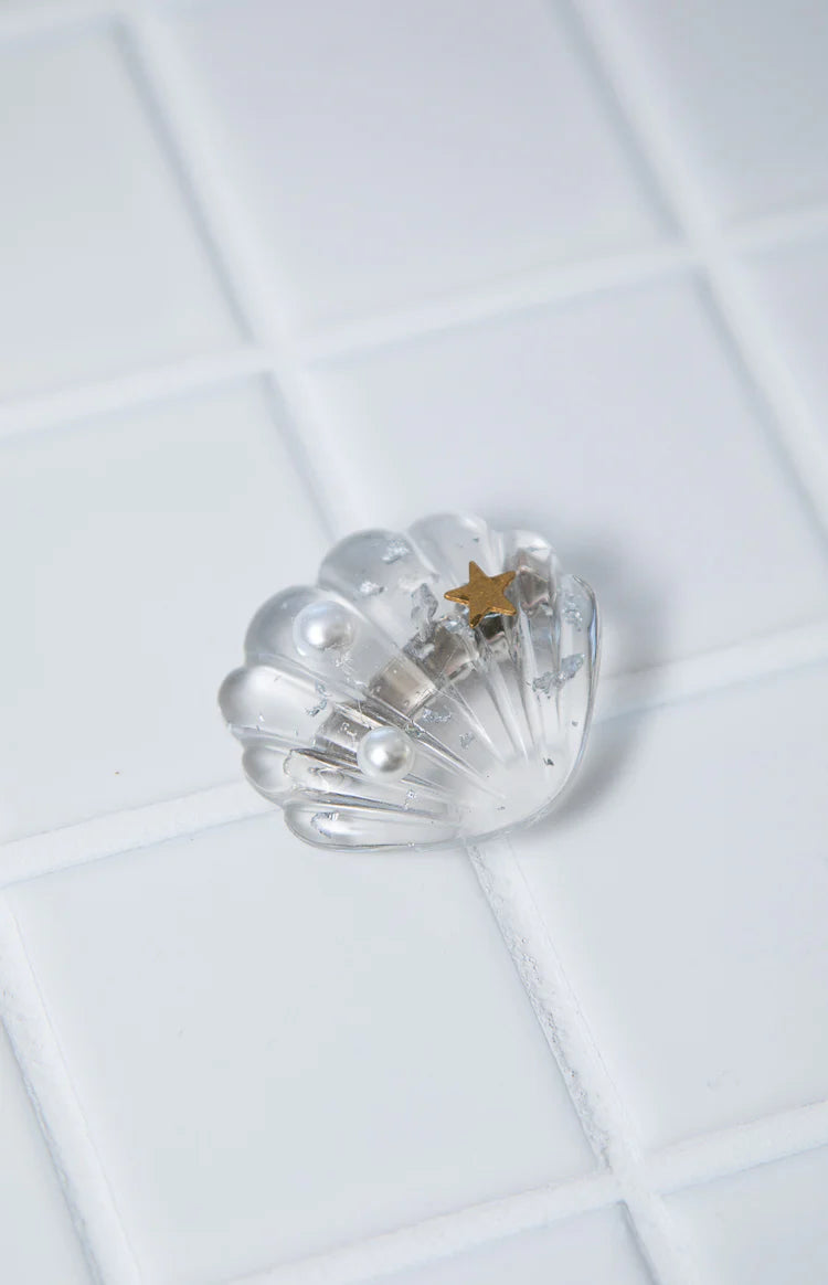 White Shell Hair Clip