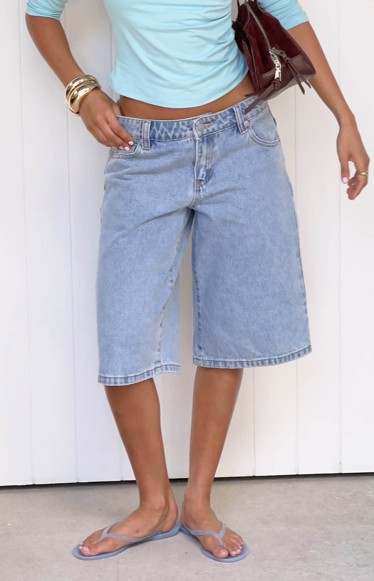 Peggy Light Wash Denim Shorts
