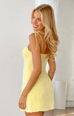 Penny Lane Yellow Sequin Mini Dress