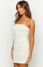 Peony White Strapless Mini Dress Image