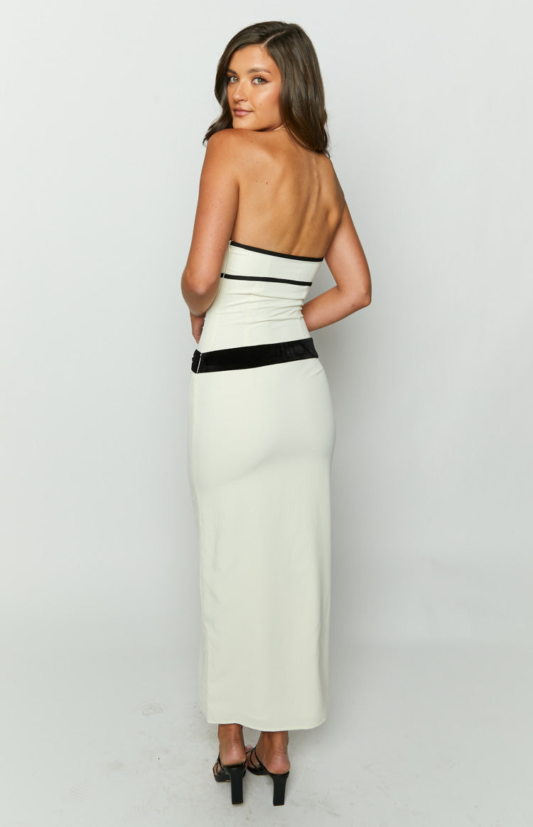 Perilla Cream Strapless Maxi Dress Image