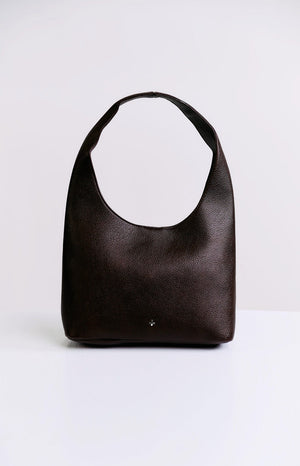 Peta & Jain Jenni Chocolate Pebbled Studded PU Bag