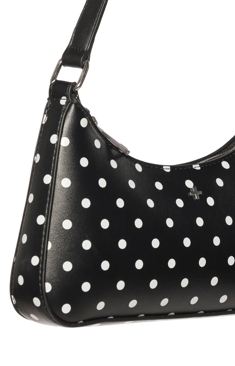 Peta and Jain Josee Black Polka Dot Shoulder Bag Image