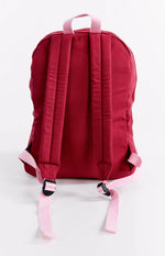 Pink Star Burgundy Backpack