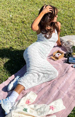 Piper White Knit Maxi Dress Image