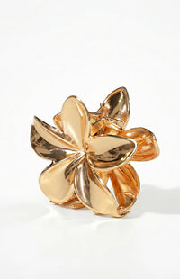 Quinny Gold Metal Flower Claw Clip (FREE over $130)