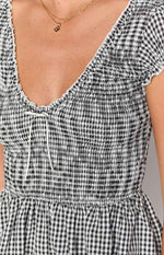 Raldo Black Gingham Playsuit
