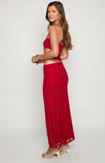 Rae Red Strapless Maxi Dress Image