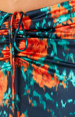 Rani Red Floral Maxi Skirt