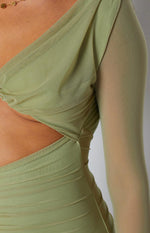 Raven Mesh Dress Green