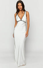 Rebel Rose Black And White Contrast Maxi Dress