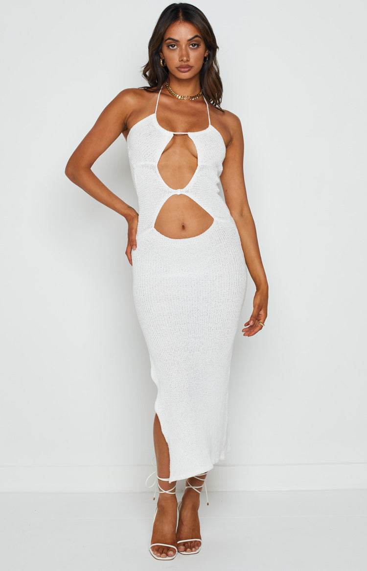 Renata White Cut Out Dress Image