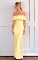 Seraphina Yellow Off The Shoulder Maxi Dress Image