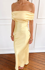 Seraphina Yellow Off The Shoulder Maxi Dress Image