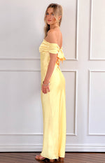 Seraphina Yellow Off The Shoulder Maxi Dress Image