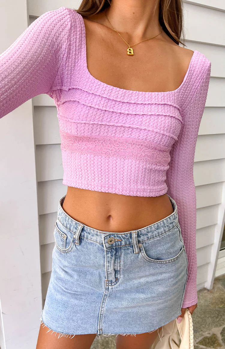 Vida Lilac Long Sleeve Top