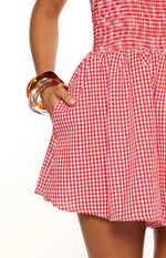 Robin Red Gingham Halter Playsuit