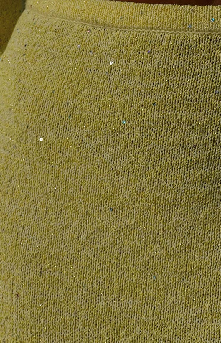 Romie Yellow Knit Maxi Skirt Image