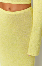 Romie Yellow Knit Maxi Skirt Image