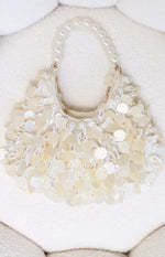 Rooney Cream Pearl Beaded Handbag